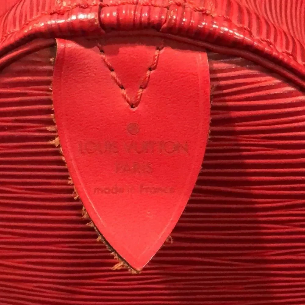 LOUIS VUITTON Red Epi Keepall Travel Weekend Duffle Bag LV 45 VI0925